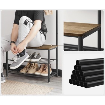 Předsíňová sestava TOURCO černá/medová 6