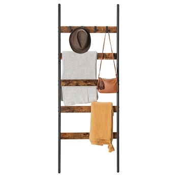 Žebříkový věšák TOWEL černá/hnědá 2