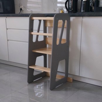 Učící věž TOWER 1 šedá/přírodní 3