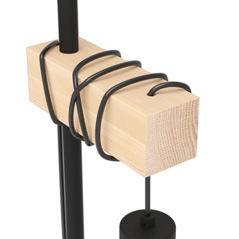 Stolní lampa TOWNSHEND 5 černý kov/světlé dřevo 2