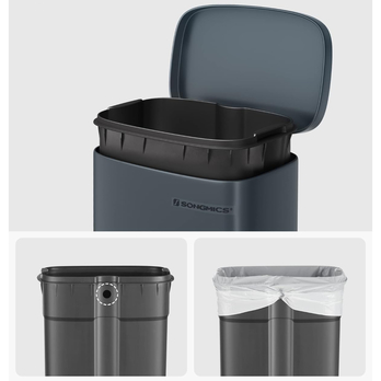 Odpadkový koš TRASH šedá, 30 l 3