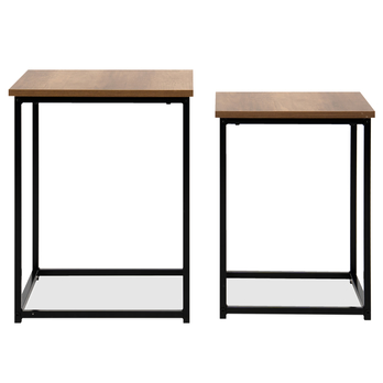 Přístavný stolek TRELLEBORG I černá/dub artisan, set 2 ks 2