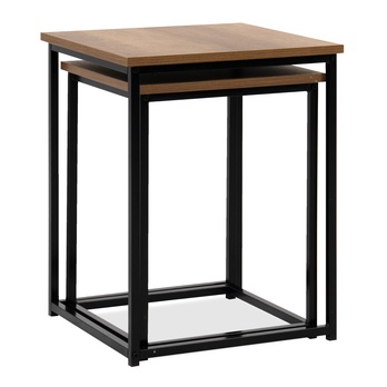 Přístavný stolek TRELLEBORG I černá/dub artisan, set 2 ks 3