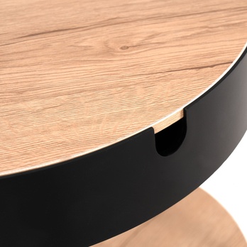 Přístavný stolek TRELLEBORG II dub artisan/černá 1