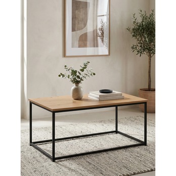 Konferenční stolek TRELLEBORG černá/dub artisan, šířka 90 cm 1