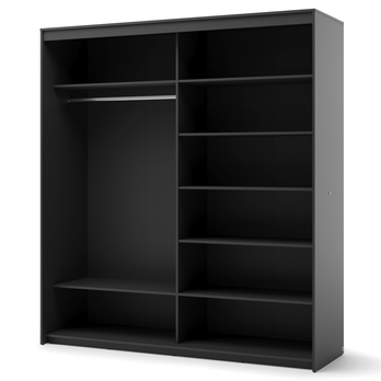 Šatní skříň TREND 1 černá 3