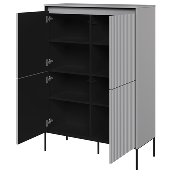 Komoda TREND TR-03 šedá/černá 1