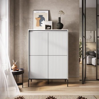 Komoda TREND TR-03 bílá/černá 1