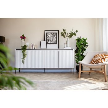 Komoda TREND TR-04 bílá/černá 1
