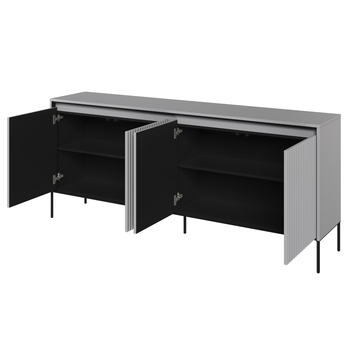 Komoda TREND TR-04 šedá/černá 2