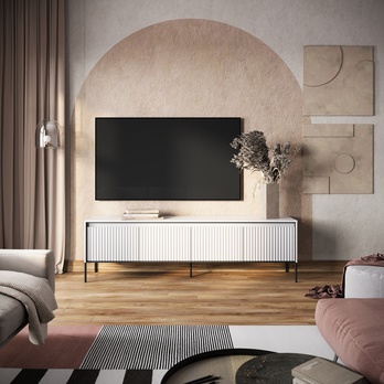 TV komoda TREND TR-05 bílá/černá 1