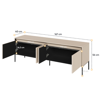 TV komoda TREND TR-05 béžová/černá 4