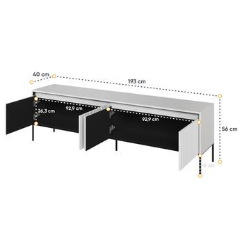 TV komoda TREND TR-06 bílá/černá 2