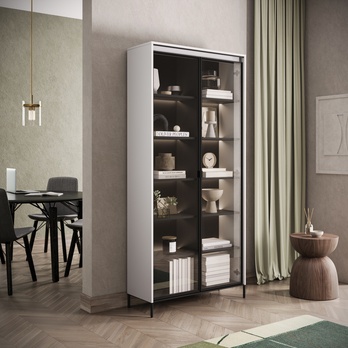Vitrína TREND TR-07 bílá/černá 1
