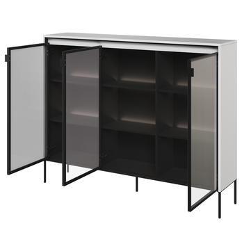 Komoda TREND TR-08 bílá/černá 1