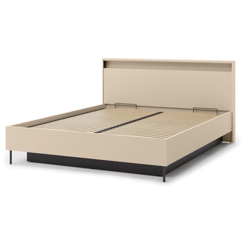 Postel s roštem TREND písková/černá, 140x200 cm 3