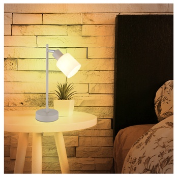 Stolní lampa TRENT písková/bílá 1