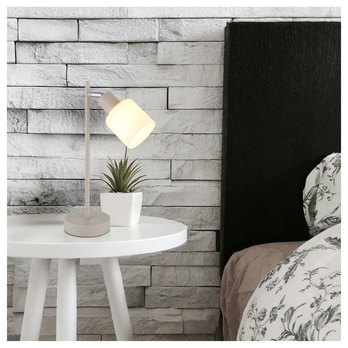 Stolní lampa TRENT písková/bílá 4