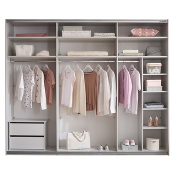 Šatní skříň TRINO světle šedá/grafitová 1