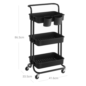 Pojízdný vozík TROLLEY černá 6