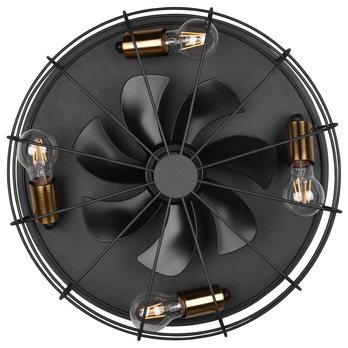 Stropní svítidlo s ventilátorem TRONDHEIM černý kov 4