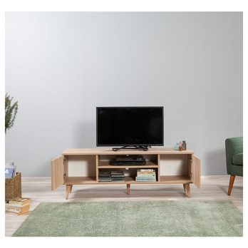 TV komoda TRUVA dub sonoma/přírodní 6