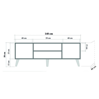 TV komoda TRUVA dub sonoma/vícebarevná 7