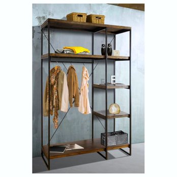 Předsíňová sestava TUCSON černá/akácie, šířka 130 cm 1