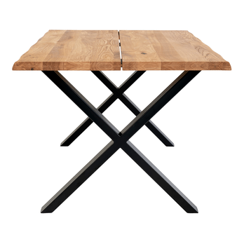Jídelní stůl TUELUN přírodní/černá, šířka 140 cm 3