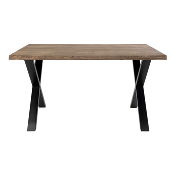 Jídelní stůl TUELUN hnědá/černá, šířka 140 cm 2