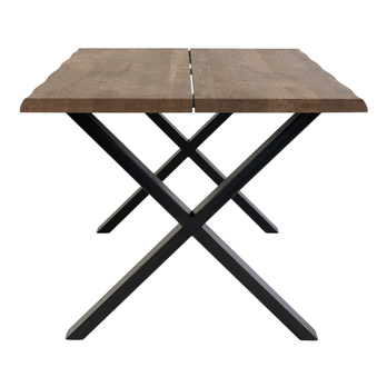 Jídelní stůl TUELUN hnědá/černá, šířka 140 cm 3