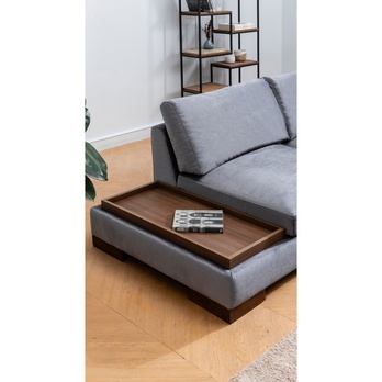 Sedací souprava TULIP pravá, šedá 2