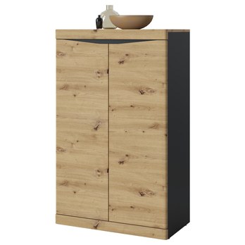 Komoda TURINO dub artisan/antracitová, šířka 76 cm 2