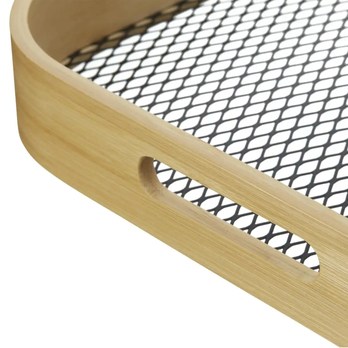 Servírovací podnos TURNER bambus/černá, šířka 46 cm 4