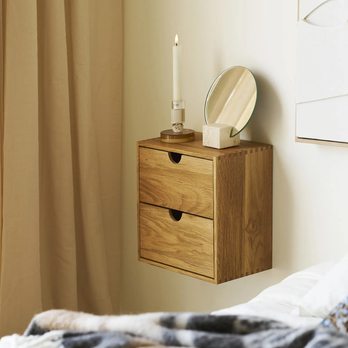 Nástěnný regál TUWNSVALLI VI dub 1