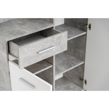 Předsíňová sestava TWAIN beton/bílá 8