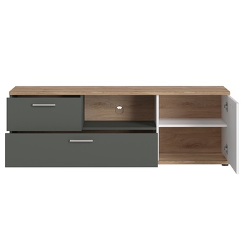 TV komoda TWENTY dub castello/alpská bílá/grafit 1