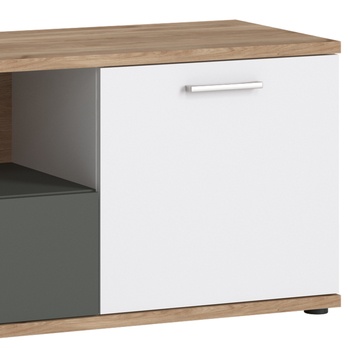 TV komoda TWENTY dub castello/alpská bílá/grafit 4