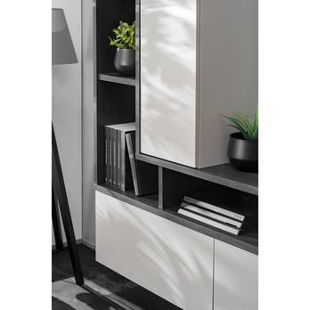 Obývací stěna  TYTON dub graphite/kašmírová 5