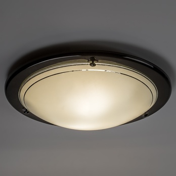 Stropní svítidlo UFO černá/bílá, průměr 38 cm 1