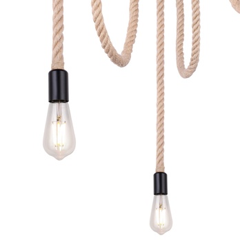 Závěsné svítidlo ULLEU 2 černá/hnědá 2