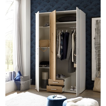 Šatní skříň UMIA bílá/dub artisan 5