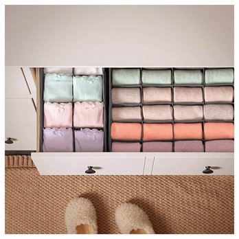 Organizéry UNDERWEAR šedá, 8 ks 2