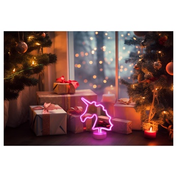Stolní LED lampa UNICORN II bílá/růžová 2