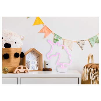 Stolní LED lampa UNICORN II bílá/růžová 1