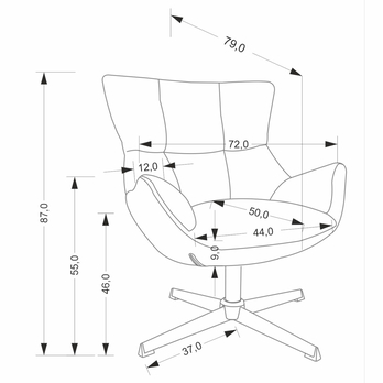 Křeslo URANUKU béžová 11