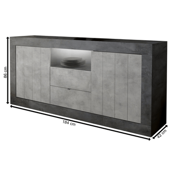 Komoda  URBINO 8 beton 3