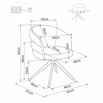 Jídelní židle URIS béžová 5