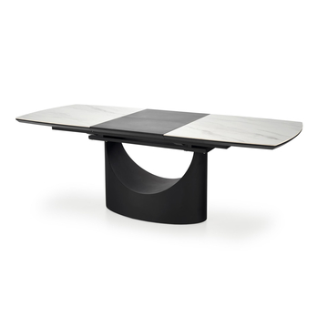 Jídelní stůl USMON bílý mramor/černá 2