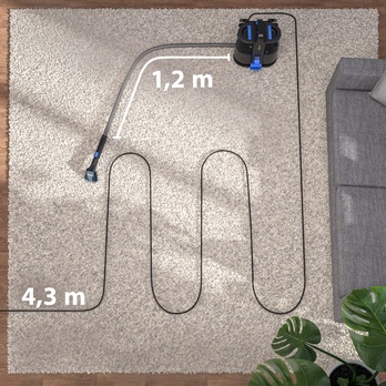 Čistič na koberce a čalounění VACUUM černá, 400 W 5